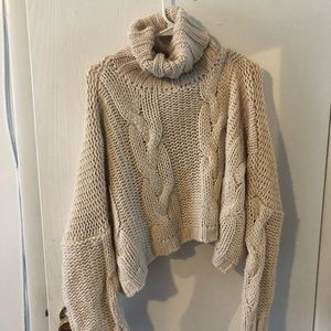 Wool Turtleneck Cropped Sweater BRAND NEW